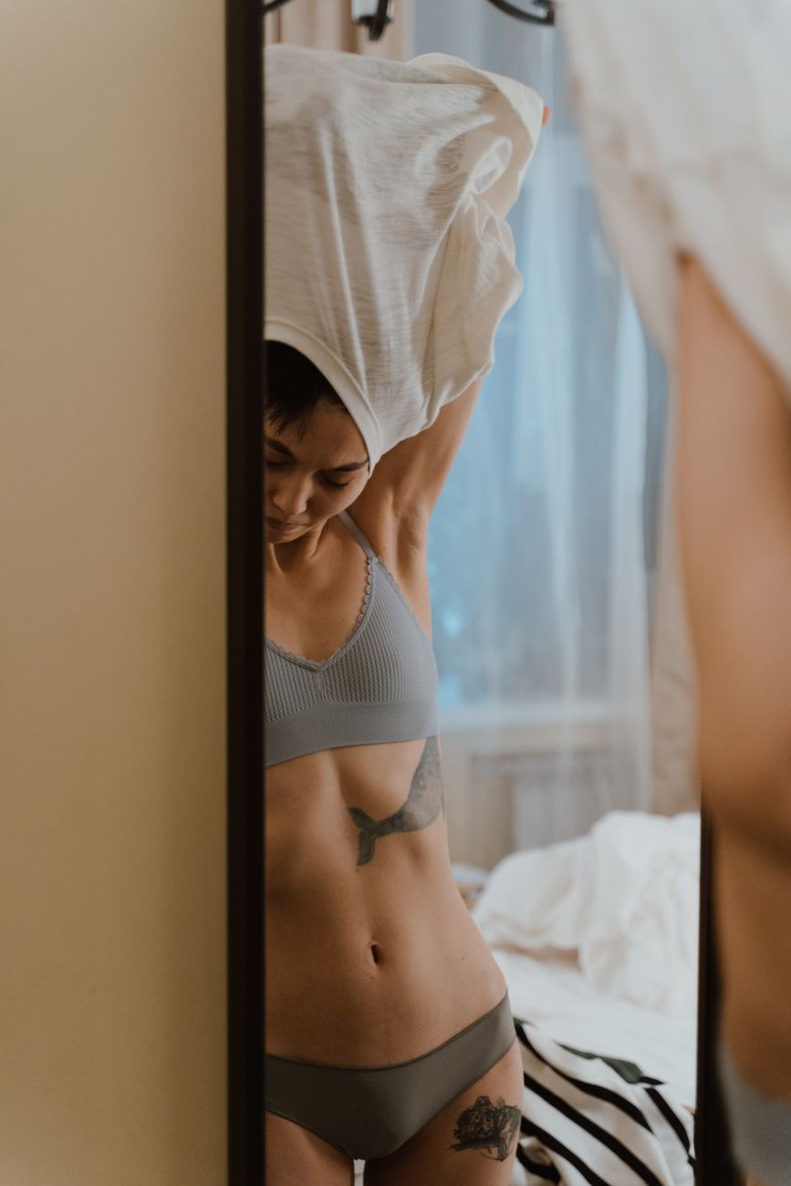 Intimate boudoir setting
