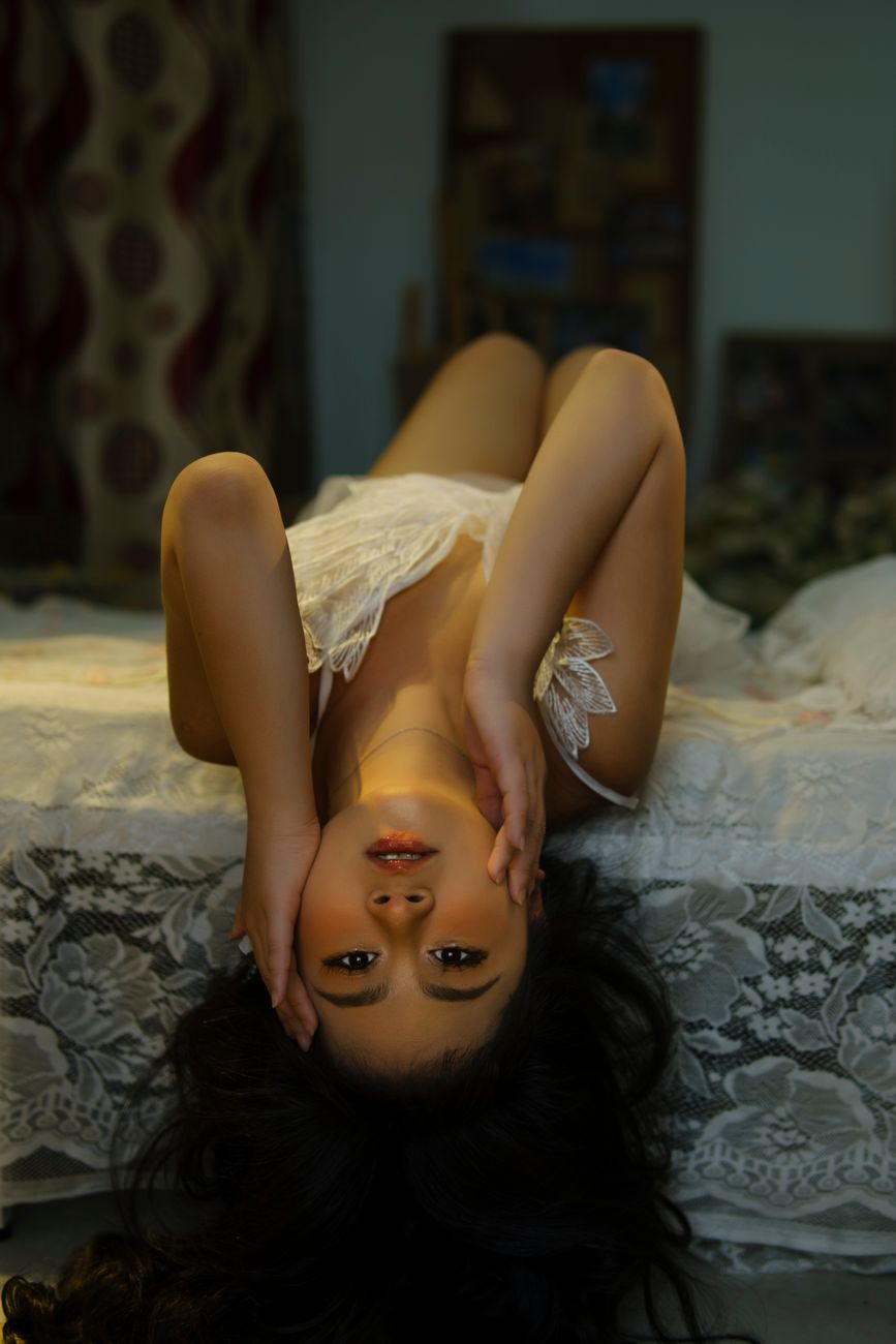 Intimate boudoir setting