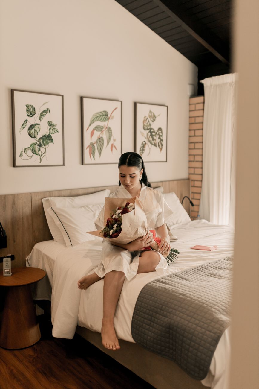 Intimate boudoir setting
